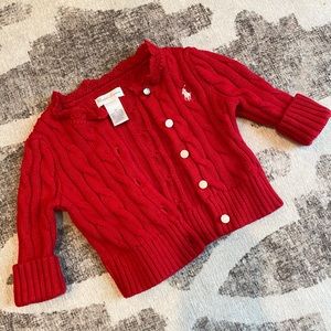 Ralph Lauren red infant sweater